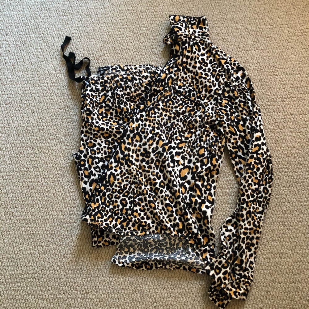 PJ Salvage Leopard Pajama set, size small